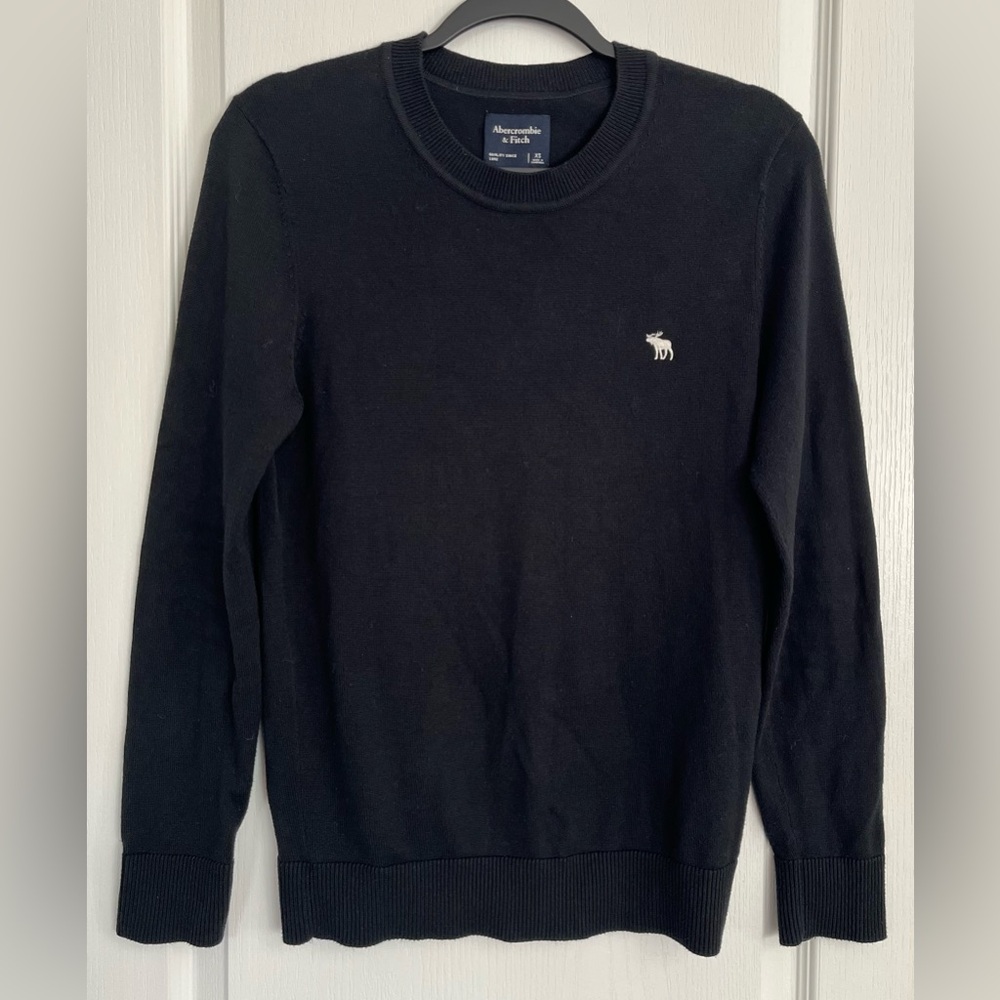 Abercrombie & Fitch Classic Black 100% Cotton  Crewneck Sweater XS